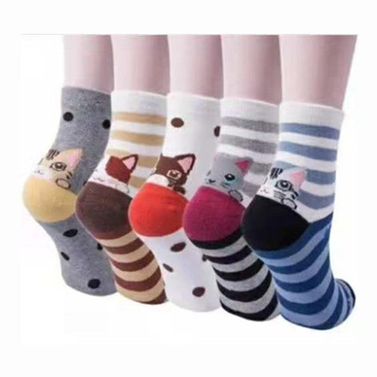 Womens Funny Socks Cozy Cute Printed Patterned Fun Socks Novelty Cat Dog Socks for Women